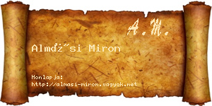 Almási Miron névjegykártya